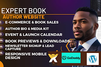 build a book author website with ebook sales funnel media kit and events