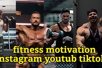 create fitness motivational youtube , instagram   videos