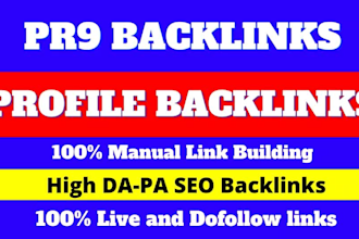 do manually pr9 dofollow profile backlinks