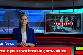 create a breaking news video with ai spokesperson in all languages