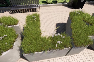 3d logo animation ecological park grass green sustainable urban