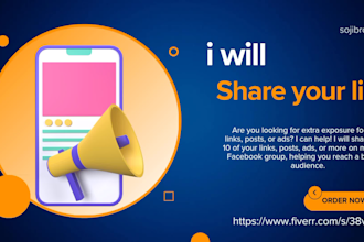share your link on my active facebook group