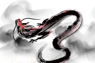 draw traditional chinese flowers painting for you