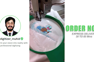 do line art photo embroidery digitizing