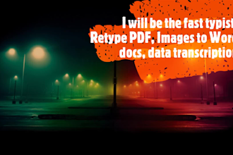 do fast typing, retype documents, data transcription