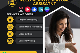 full time remote virtual assistant and graphic designer