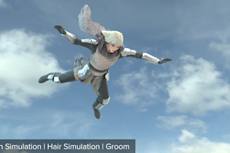 create cloth, hair, fur simulation in houdini