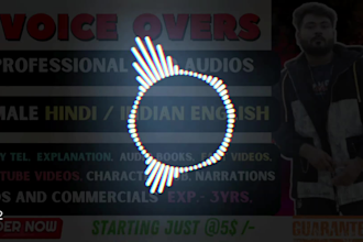 do professional voice over in hindi and indian english male