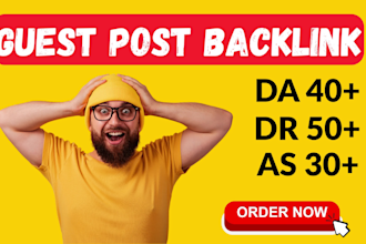 publish da40 guest post backlinks on general niche sites