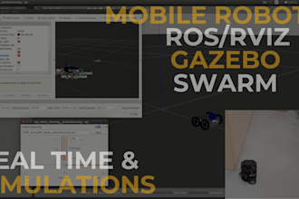 program mobile robot using ros ros2 and simulate in gazebo