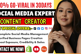 be your social media marketing manager, ads manager and content creator fb,ig,tt