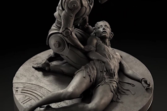 do your 3d painting miniature 3d painting figurine statue 3d sculpt