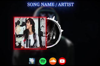 create exotic music visualizer and lyrics video for you
