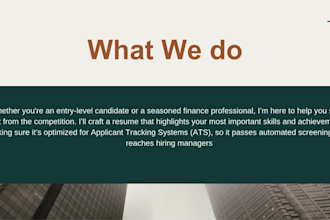 write a professional finance resume cv and cover letter