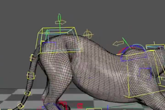 rig 3d model,  character, creatures, animal, for maya , unity and unreal engine