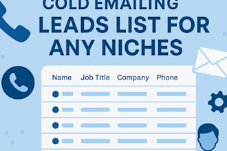 build b2b cold calling and cold emailing leads list