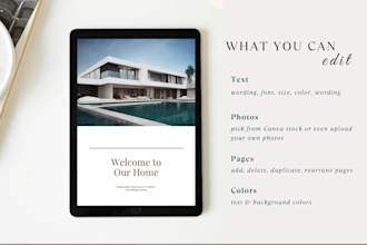 provide a ready to print airbnb welcome book template