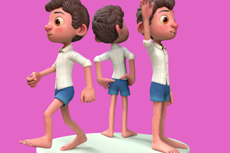 make custom 3d stylized characters for games and movies