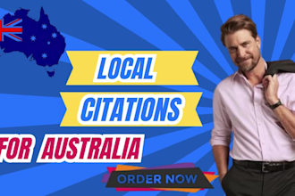 do 300 australia local citations and directory submissions for local SEO