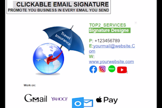 create a professional clickable HTML email signature