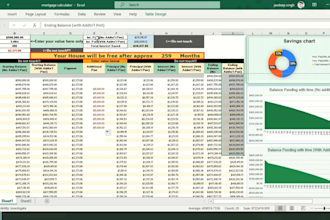 make interactive excel or pdf for you mortgage plan