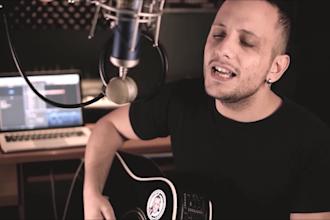 record acoustic or electric guitar for any song