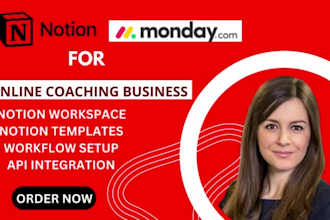 create monday crm notion template for online coaching