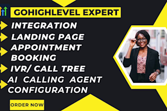 setup gohighlevel CRM vapi dashboard ai calling calendar snapshot a2p IVR tcr