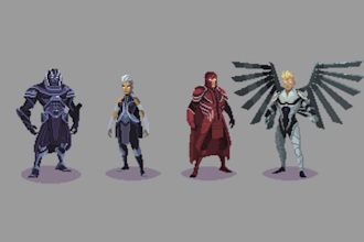 create pixel art characters, sprites, and animations for games or nfts