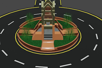 make stylized 3d model environment and animations in blender