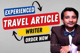 professional travel article, guide,and lifestyle blog writer