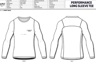create activewear tech pack and activewear fitness design tech pack