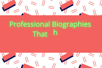 write a professional biography or creative brand names fast