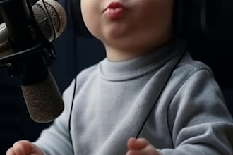 create ai baby podcast, talking ai baby podcast video,ai avatar