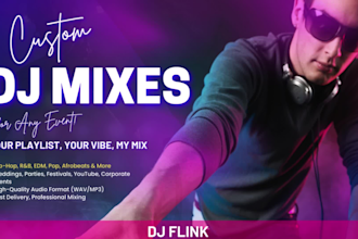 create a professional dj mix, mix your playlist into a dj set