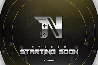 create animated brb, intro, static offline, end screen for twitch or youtube