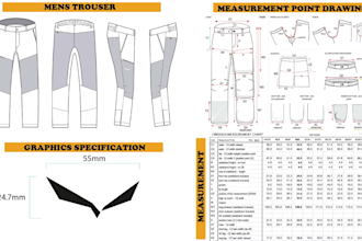 design fashion tech packs for manufacturing or sampling