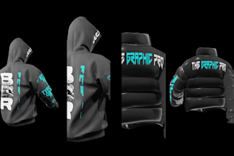 design realistic 3d clothing model, 3d fashion render, cgi streetwear animation