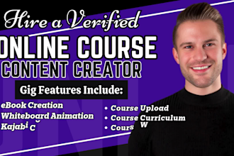 create online course content, animation video course, training course creation