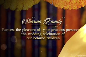 design indian wedding invitation video