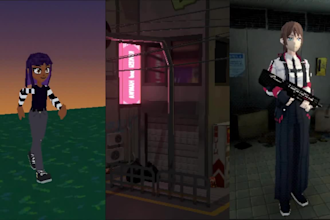 retro low poly 3d models animations in ps1 psx n64 style for games VR ar
