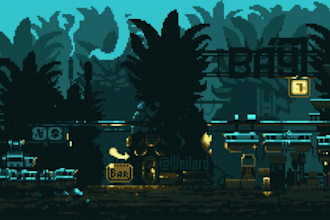 make pixel art background environment tileset scenery animation for video game