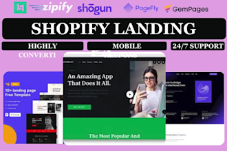 create shopify landing page gempages layout hub zipify shogun pagefly design