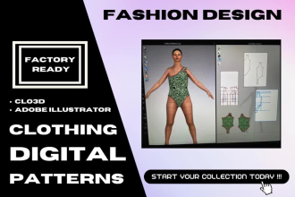 create digital clothing patterns for your garments, apparel or textile accessory