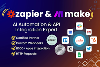 build make automation and zapier automation workflows as integration expert