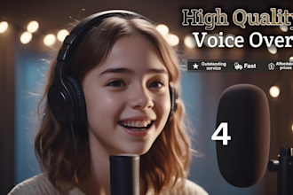 deliver high quality cute female voice over very fast