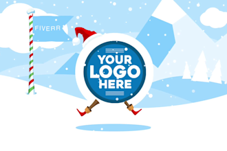 funny christmas greeting video with your logo