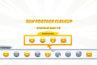 professionally clean up raw footage