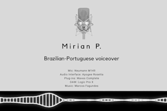 record a natural and warm brazilian portuguese voiceover