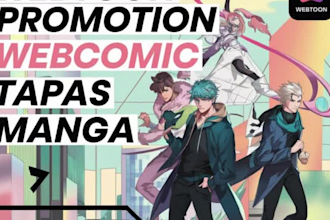 expert webcomics webtoon promotion, organic growth for manga webnovel